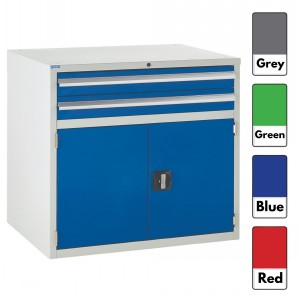 Euroslide Storage Cabinet 2 Drawer & Cupboard 825mm